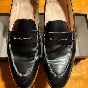 J.Crew Black Leather Flats